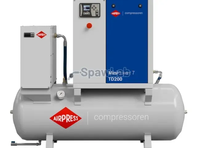 Airpress Schraubenkompressor MiniPower 7 TD200 | 7.5 PS / 5.5 kW | 650 L/min | 200 L
