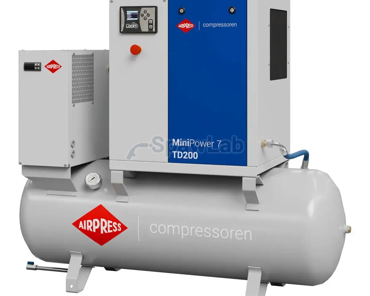 Airpress Kompresor śrubowy MiniPower 7 TD200 | 7.5 KM / 5.5 kW | 650 L/min | 200 L, zdjęcie 2