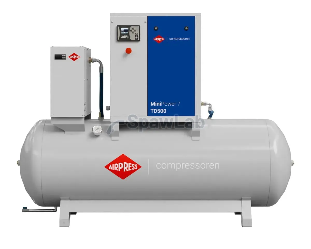 Airpress Kompresor śrubowy MiniPower 7 TD500 | 7.5 KM / 5.5 kW | 650 L/min | 500 L