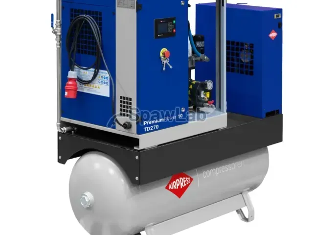 Airpress Kompresor śrubowy PremiumPower 10 TD270 | 10 KM / 7,5 kW | 328-1277 l/min | 270 l