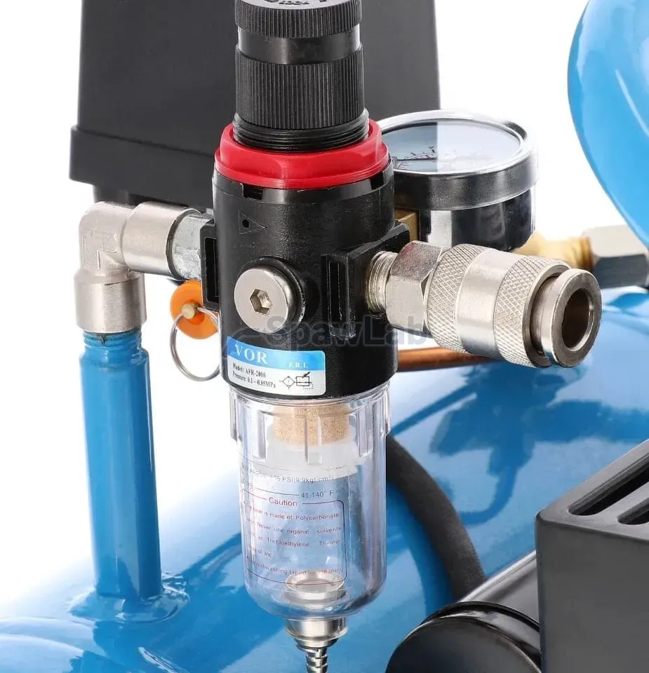 Airpress Small oil-free compressor twin-piston L 6-95 8 bar 0.71 HP/0.52 kW 48 l/min 5 l silent, photo 11