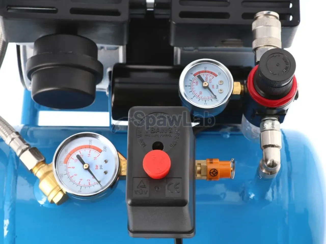 Airpress Small oil-free compressor twin-piston L 6-95 8 bar 0.71 HP/0.52 kW 48 l/min 5 l silent, photo 12