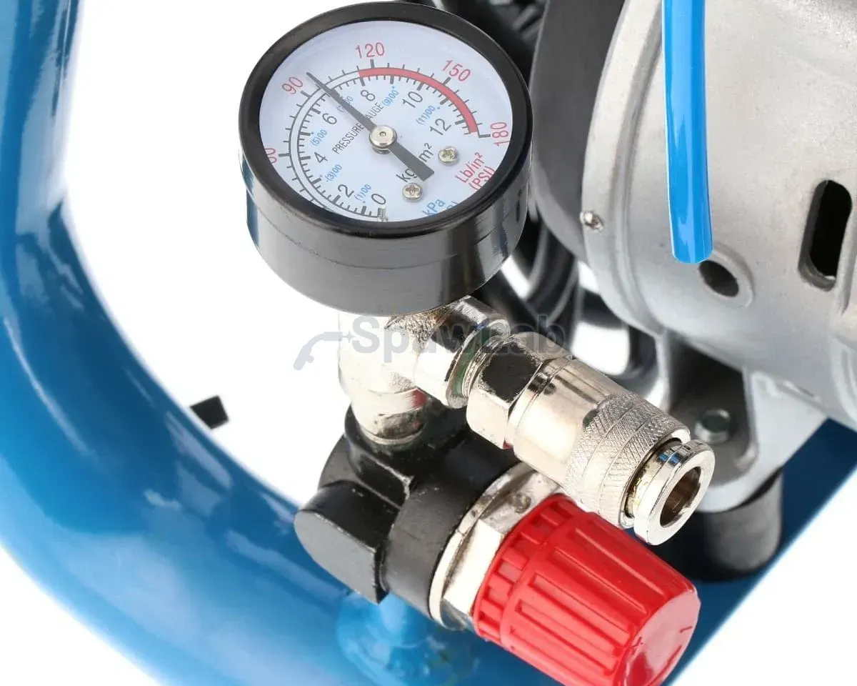 Airpress LMO 4-170 small quiet oil-free twin-piston compressor 10 bar 1.5 HP/1.1 kW 90 l/min 4 l, photo 10