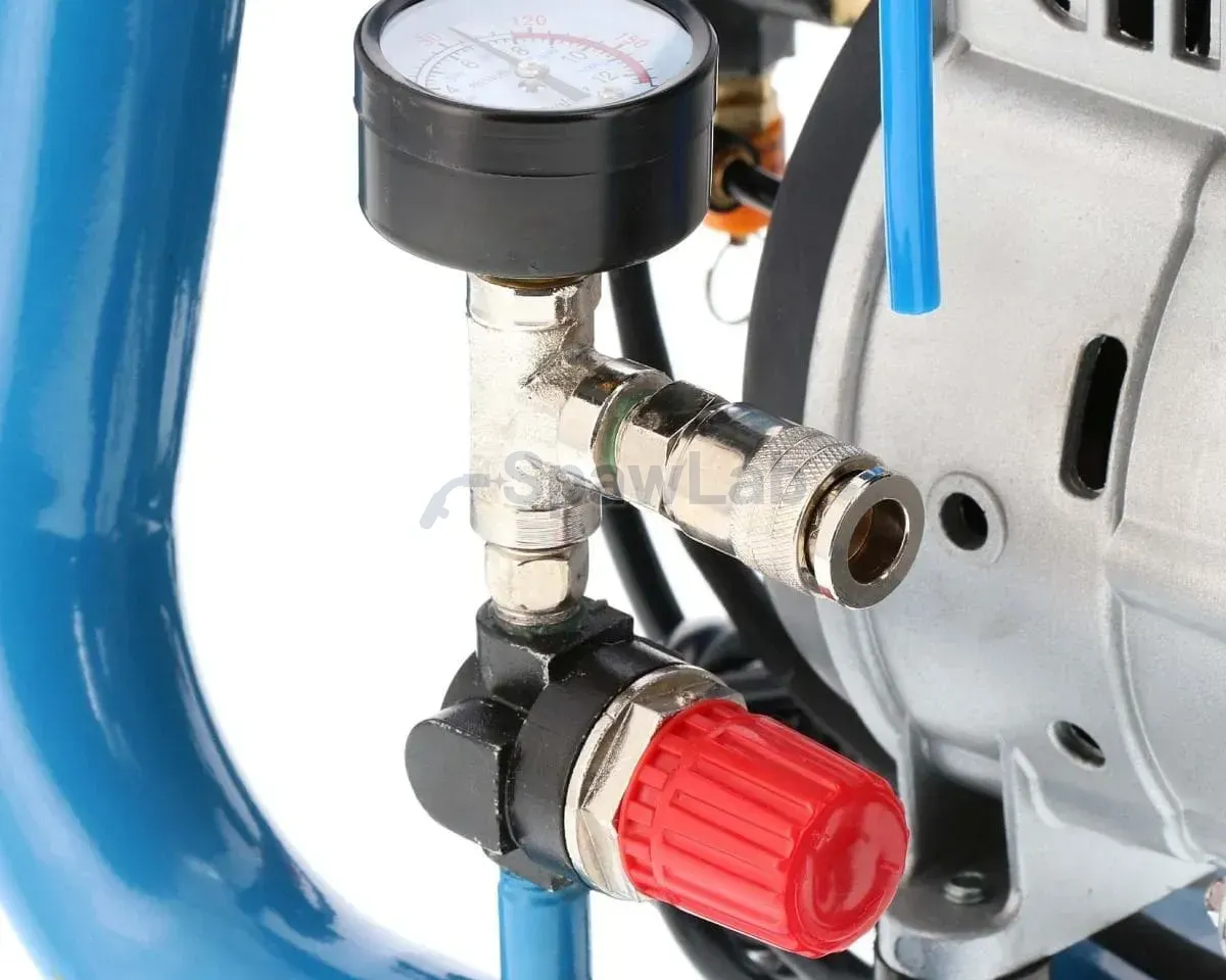 Airpress LMO 4-170 small quiet oil-free twin-piston compressor 10 bar 1.5 HP/1.1 kW 90 l/min 4 l, photo 11