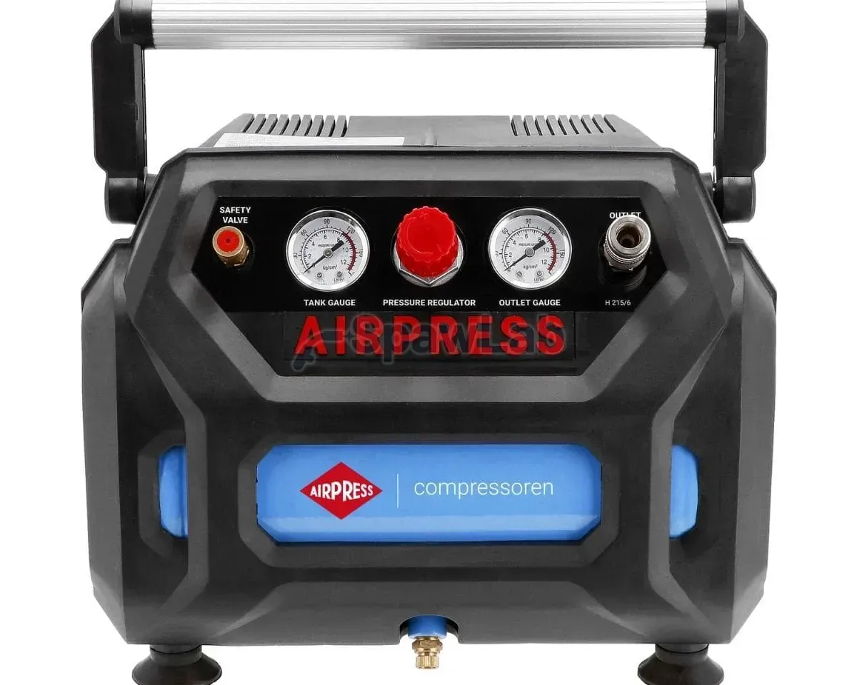 Airpress Klein ölfreier Kompressor H 215-6 8 bar 1.5 PS/1.1 kW 92 l/min 6 l BoomBox, Bild 2