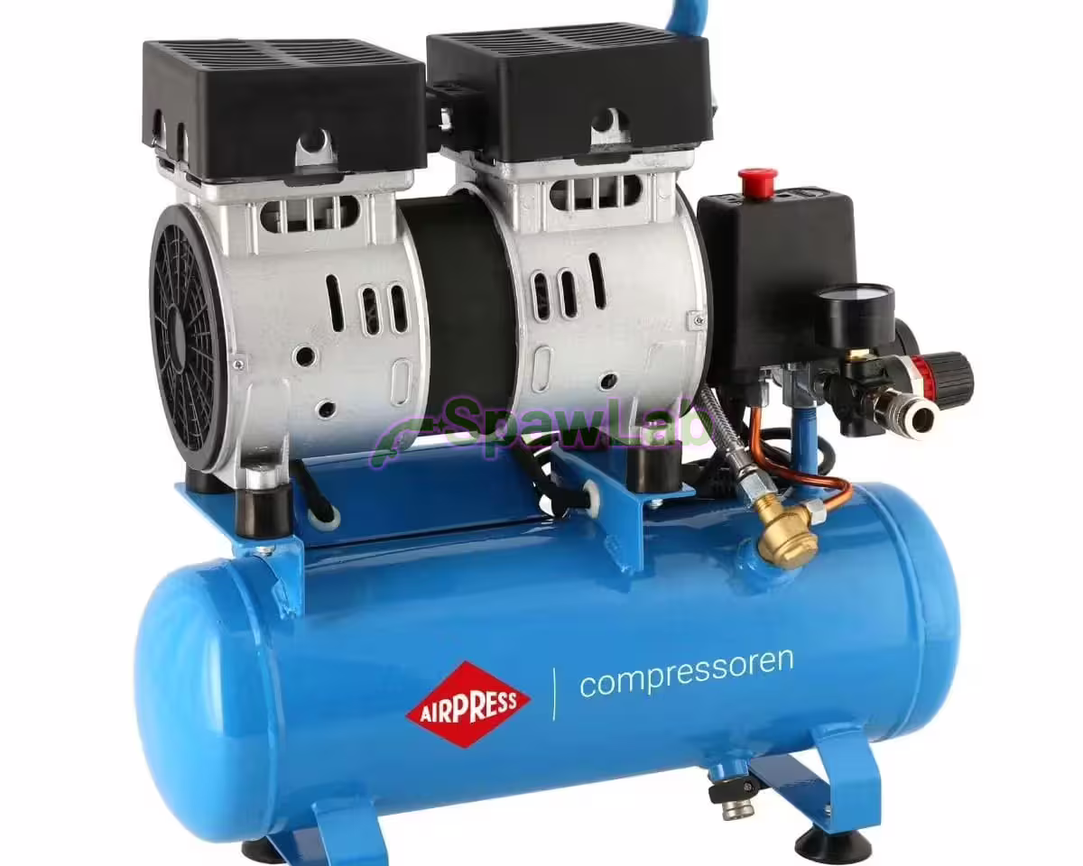 Airpress Mały kompresor L 6-105 8 bar + zestaw z pistoletem do przedmuchu i wężem pneumatycznym