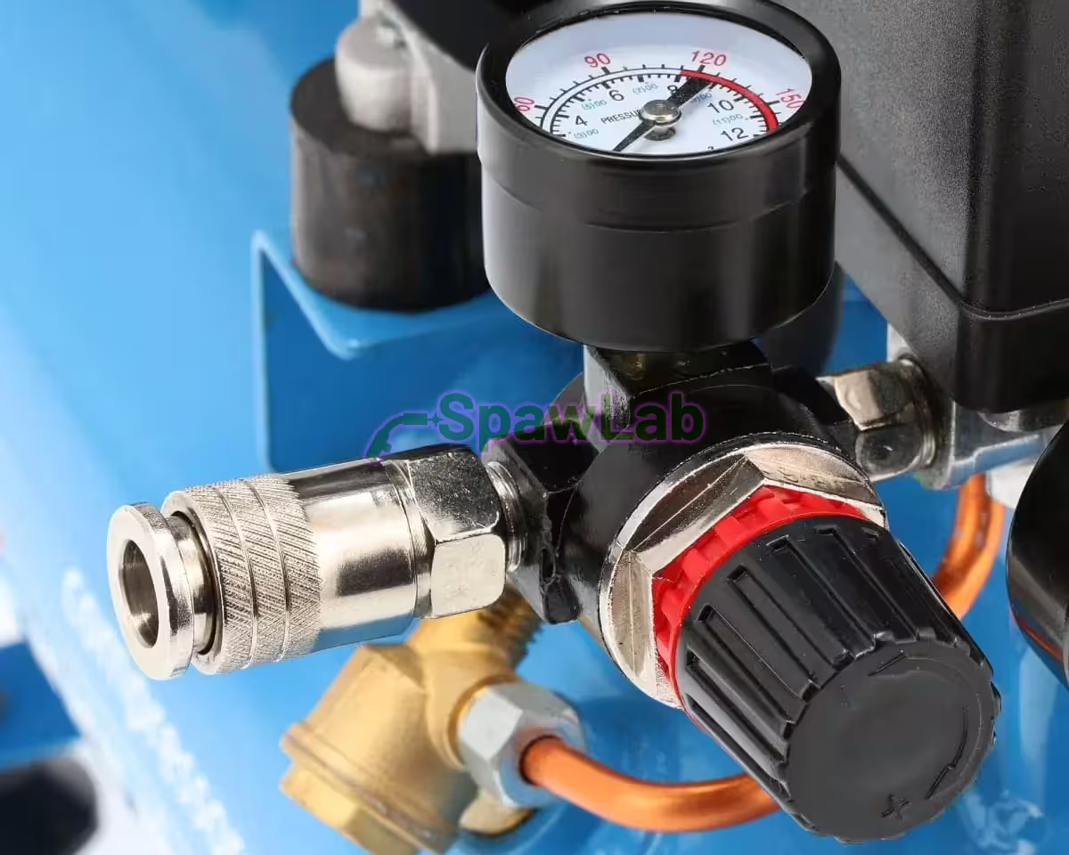 Airpress Mały kompresor L 6-105 8 bar + zestaw z pistoletem do przedmuchu i wężem pneumatycznym, zdjęcie 10