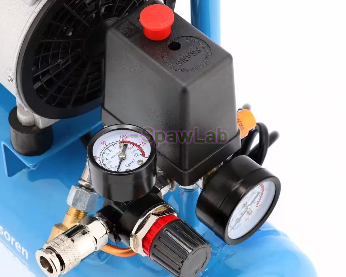 Airpress Mały kompresor L 6-105 8 bar + zestaw z pistoletem do przedmuchu i wężem pneumatycznym, zdjęcie 8