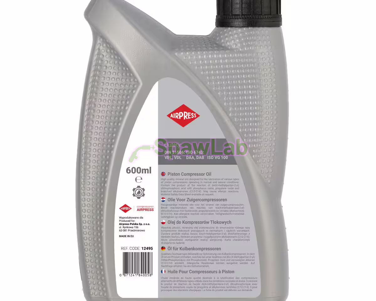 Airpress Öl für Kompressoren Kolben 0.6l, Bild 2