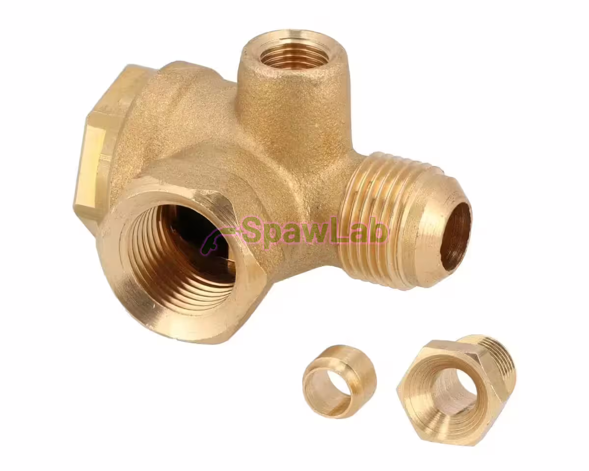Airpress Rückschlagventil für Kompressor 3/8" x 3/8" x 1/8" - Winkel, Bild 2