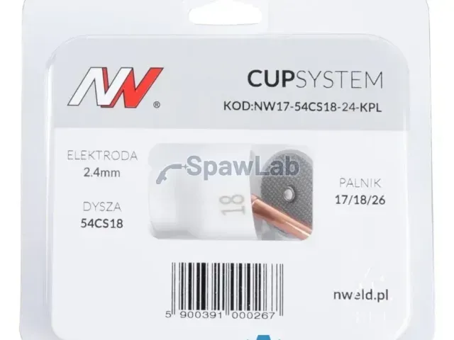 CUPSYSTEM - zestaw 17/18/26 dysza kielich #18 [na elektrodę 2.4]