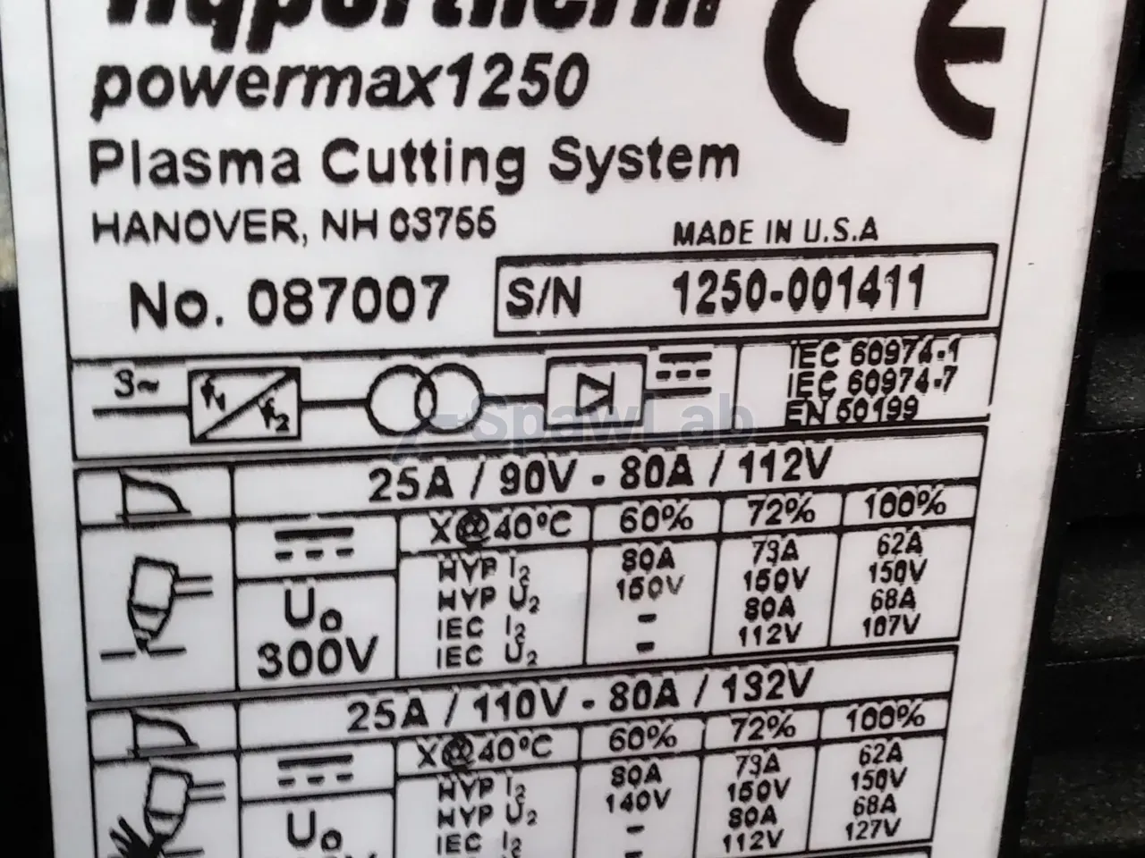 Hypertherm powermax g3 1250, zdjęcie 7