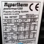 Hypertherm powermax g3 1250, zdjęcie 7