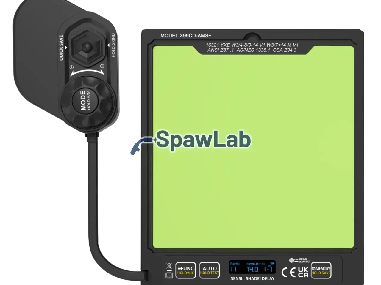 Ideal APS Pro X99CD-AMS+ YELLOW MATT TrueColour automatischer Schweißhelm, Bild 2