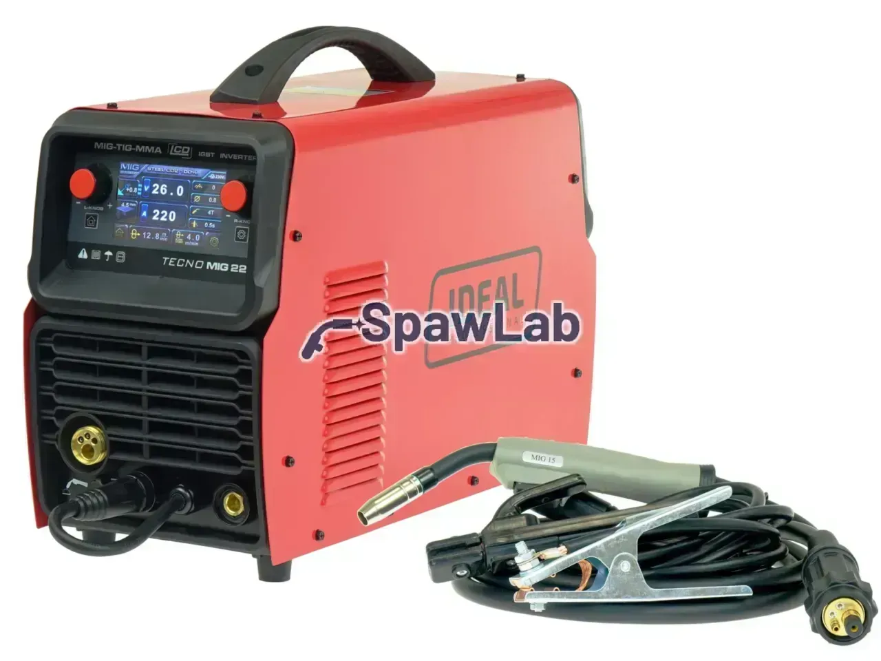 Ideal Tecno MIG 222 LCD MIG/TIG/MMA Synergic VRD ALU