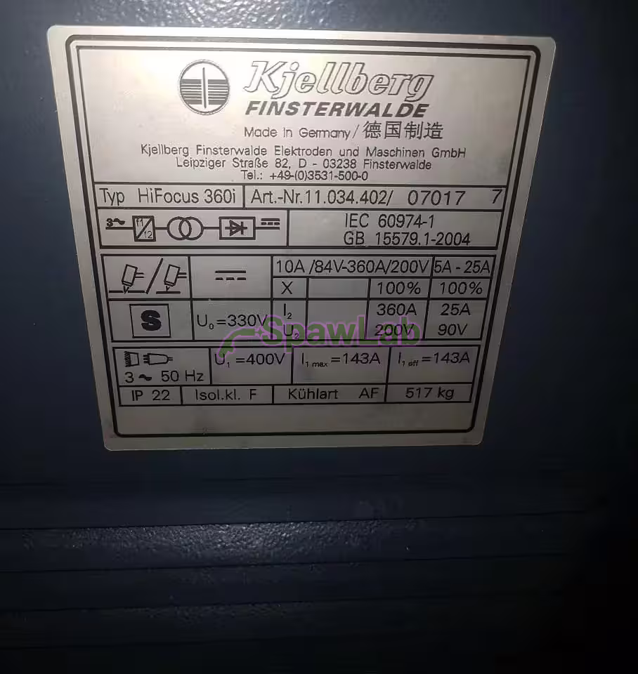 Kjellberg Hifocus 360A, used plasma cutter, photo 6