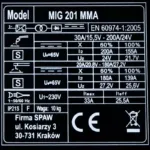 Magnum MIG/MAG Welder MIG 201 MMA IGBT U MI 201MMA, photo 7