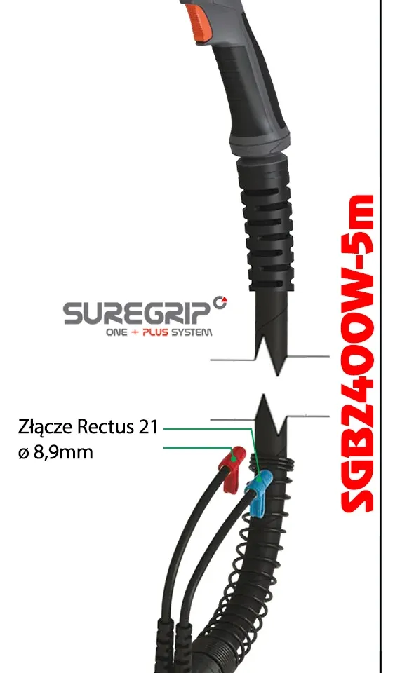 MIG/MAG welding torch Parker Suregrip Ergo 2400W PAK 5 m, photo 2