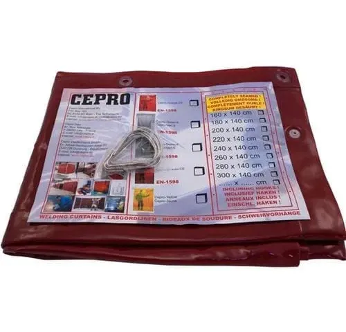 Migatronic orange welding curtain 1600 x 1400 mm
