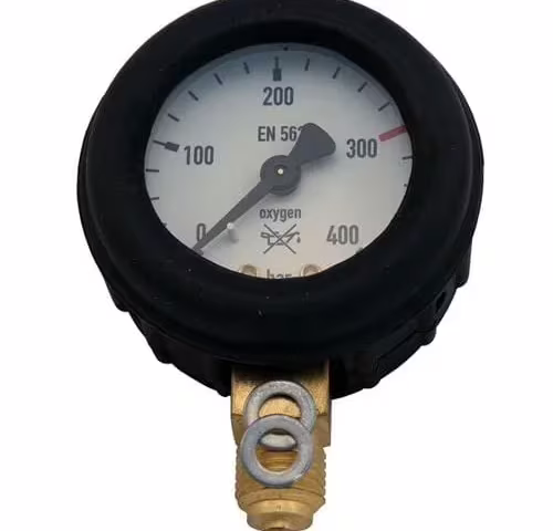 Migatronic high-pressure gauge for acetylene pressure regulator