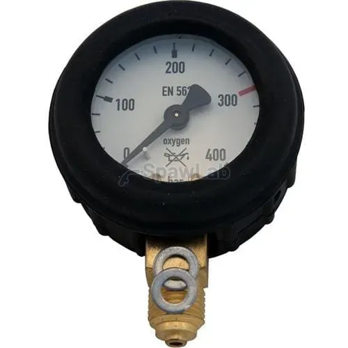 Migatronic high-pressure gauge for acetylene pressure regulator