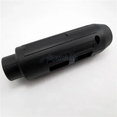 Migatronic Zugentlastung Kabel mit Bohrung und logo, schwarz
