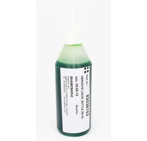 Migatronic grinding fluid in 250 ml bottles for wet tungsten grinders
