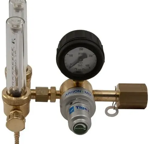 Migatronic argon/mixed gas regulator with 2 flowmeters
