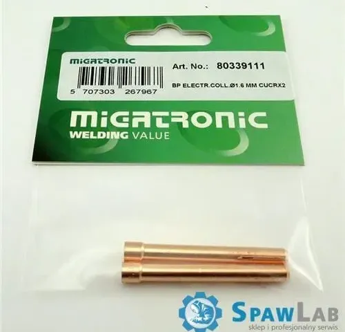 Migatronic Tuleja zaciskowa elektrody TIG 201/221/401 | ø1.6 mm CuCr X2