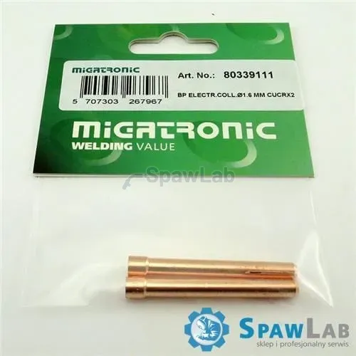 Migatronic Spannhülse Elektroden TIG 201/221/401 | ø1.6 mm CuCr X2