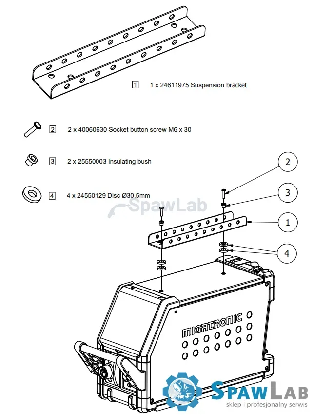 Migatronic Bracket suspension for MWF32