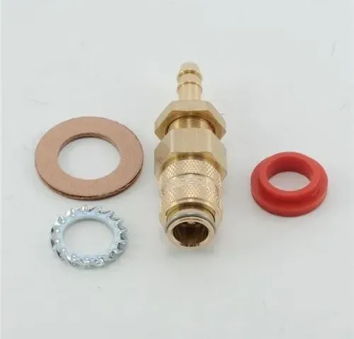 Migatronic red quick coupling set with valve, female