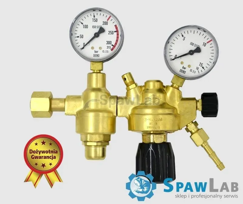 Perun two-stage cylinder regulator for argon