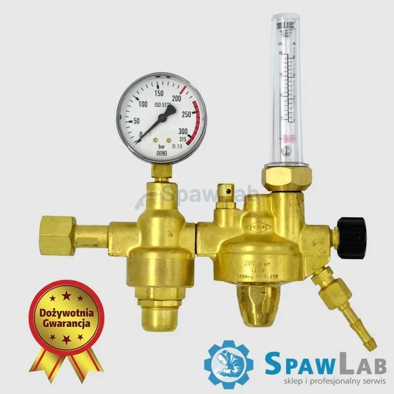 Perun two-stage cylinder regulator for argon and CO2