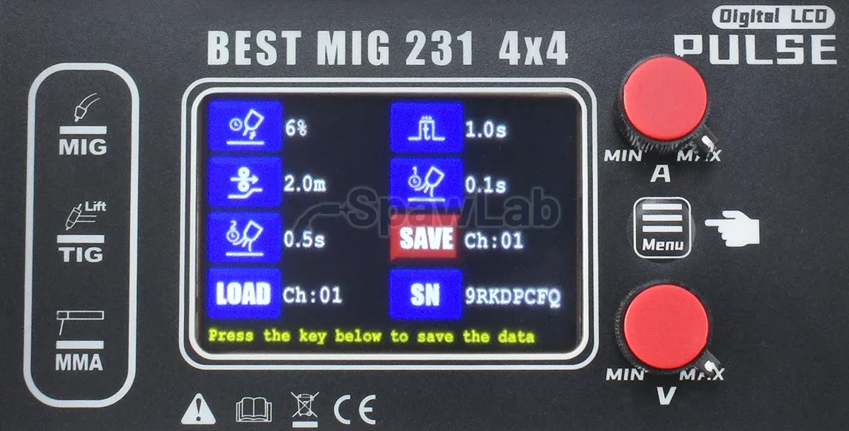 MIG/MAG welder 3 in 1 Best MIG 231 4x4 with pulse, double pulse and MMA Welder Fantasy 230 V, photo 4
