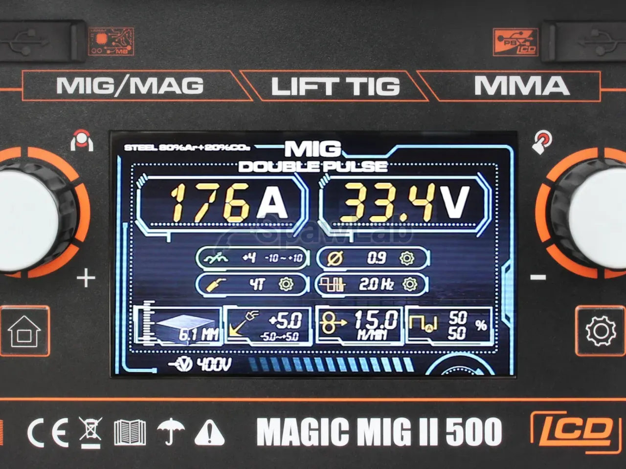 Inverter MIG/MAG welder MAGIC2 LCD 500 A TOWER 4x4 Welder Fantasy 400 V, photo 3