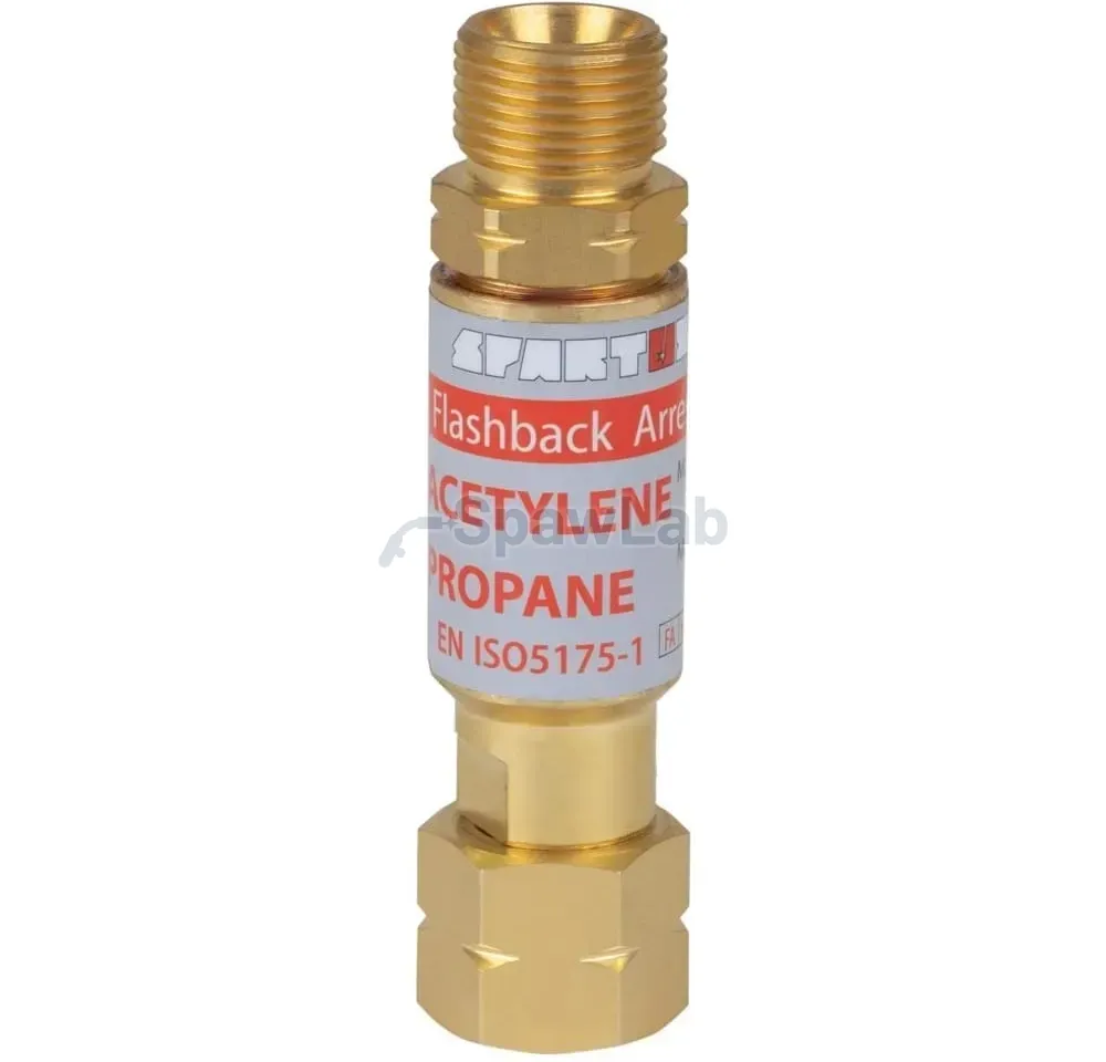 Spartus torch flashback arrestor, acetylene / propane 3/8 LH