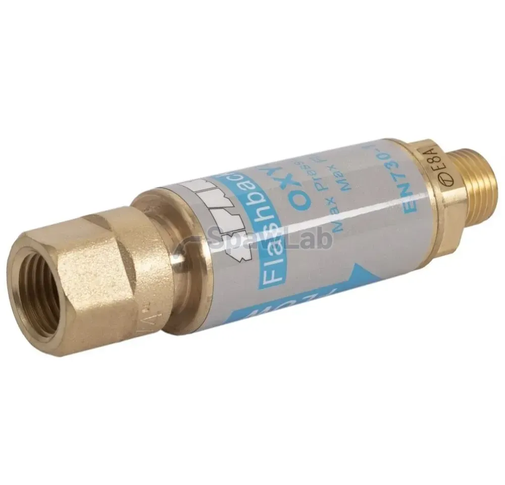 Spartus flashback arrestor for cylinder regulator, oxygen 1/4 RH, photo 3