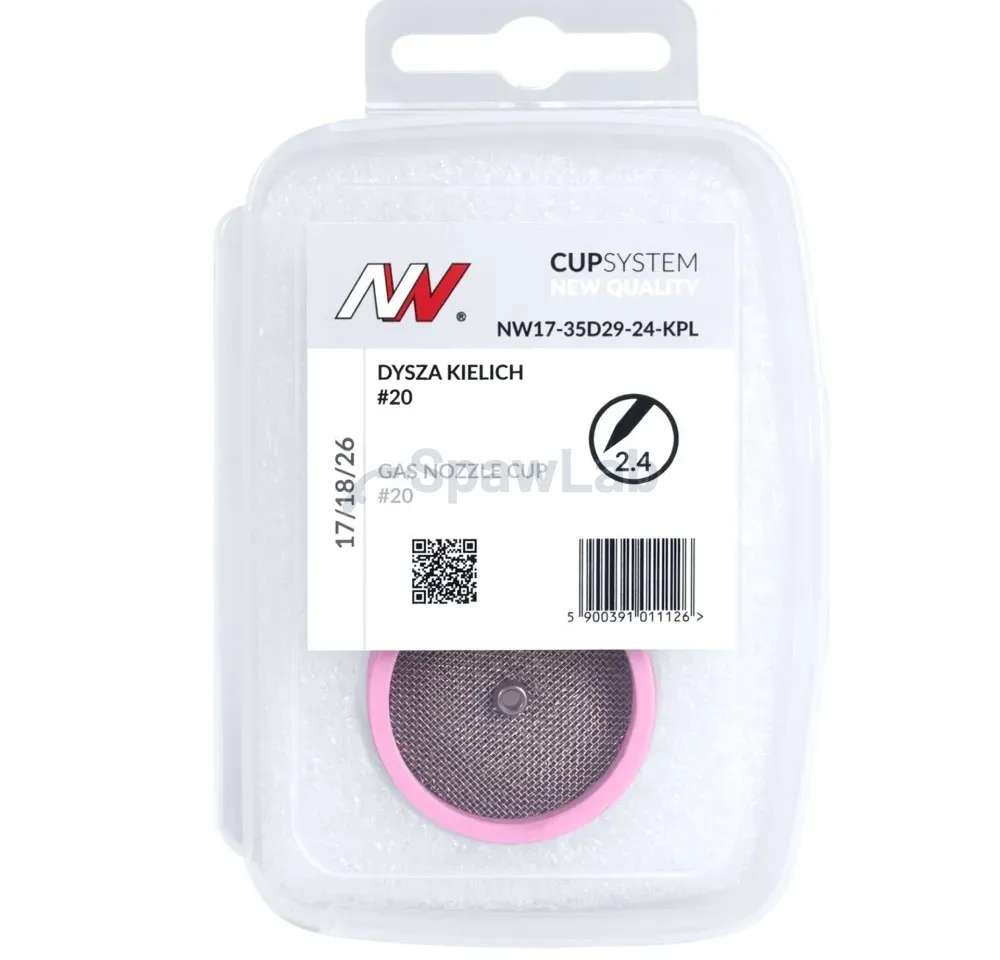 Spartus CUPSystem NQ - zestaw 17/18/26 dysza NQ kielich #20 [na elektrodę 2.4mm], zdjęcie 5