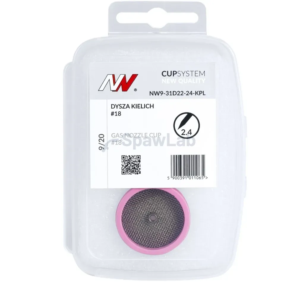 Spartus CUPSystem NQ - zestaw 9/20 dysza kielich #18 [na elektrodę 2.4mm], zdjęcie 5