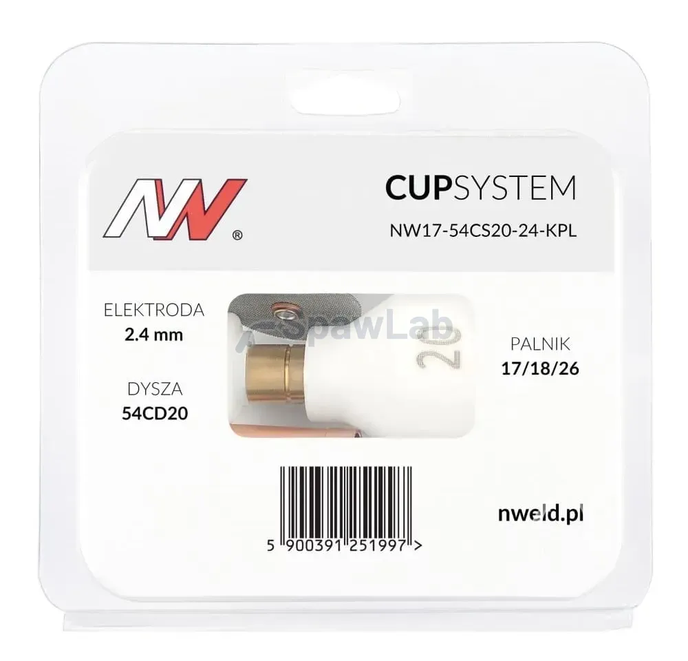 Spartus CUPSYSTEM - zestaw 17/18/26 dysza kielich #20 [na elektrodę 2.4], zdjęcie 5