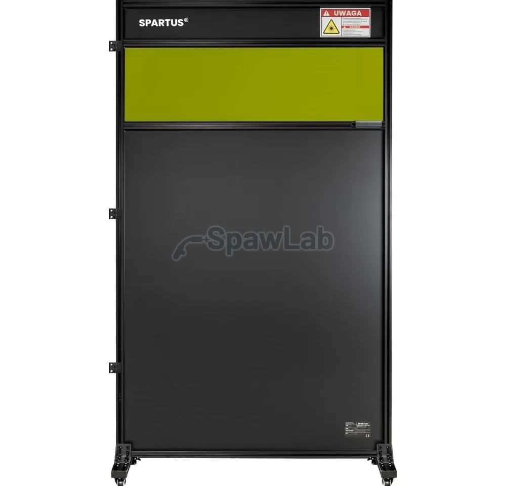 Spartus 1100×2000 curtain door with viewing window for laser workstation enclosures