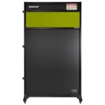 Spartus 1100×2000 curtain door with viewing window for laser workstation enclosures