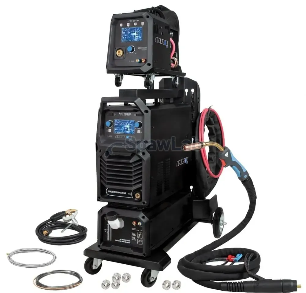 Spartus EasyMIG 500 Dual Pulse [źródło, chłodnica, podajnik, wózek, przewód zespolony 10m] pakiet