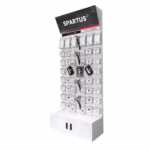 Spartus display stand with a set of TIG parts
