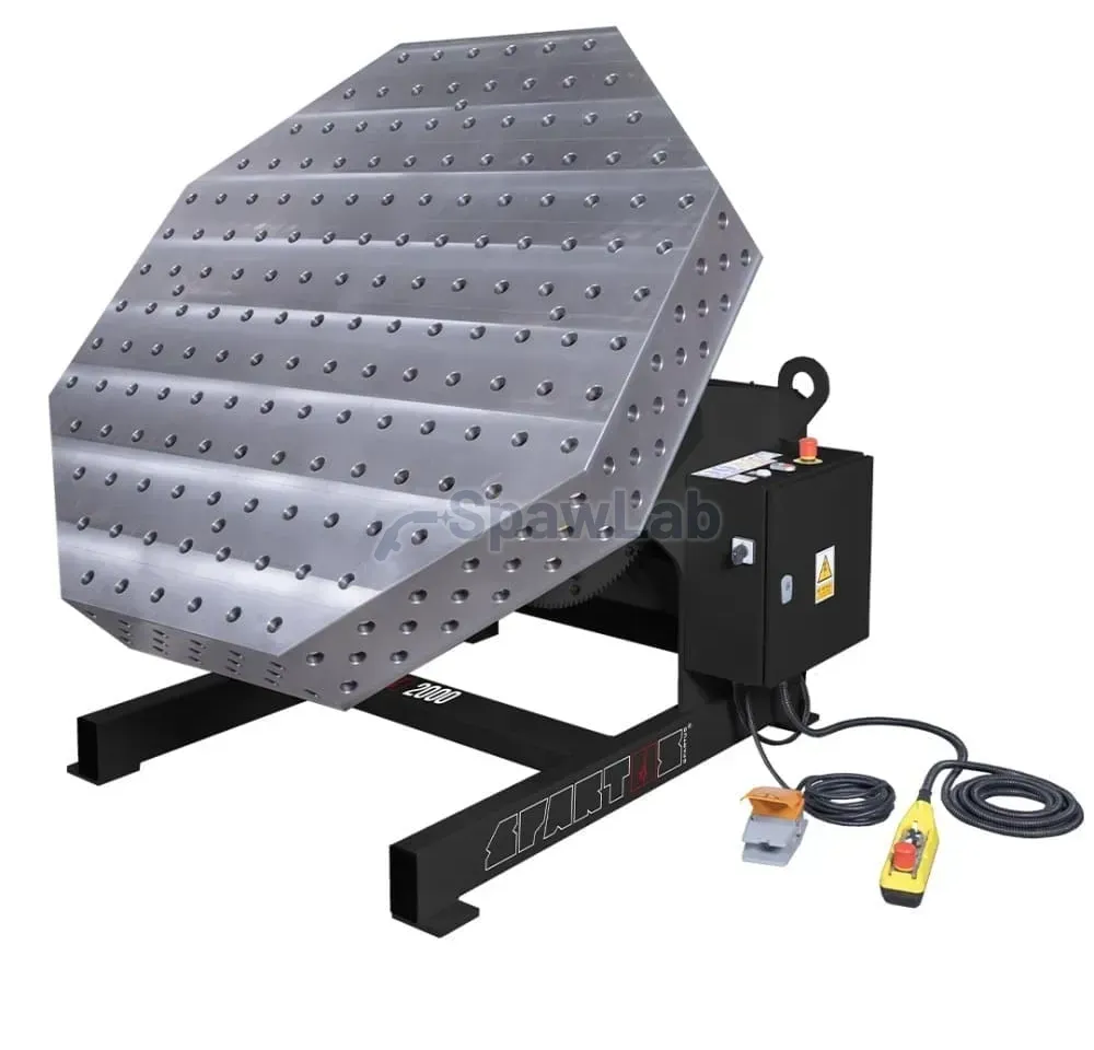 Spartus Ferros 3D 1400 x 1400 x 200 octagonal welding table with Spartus® 2000 rotary positioner, photo 2