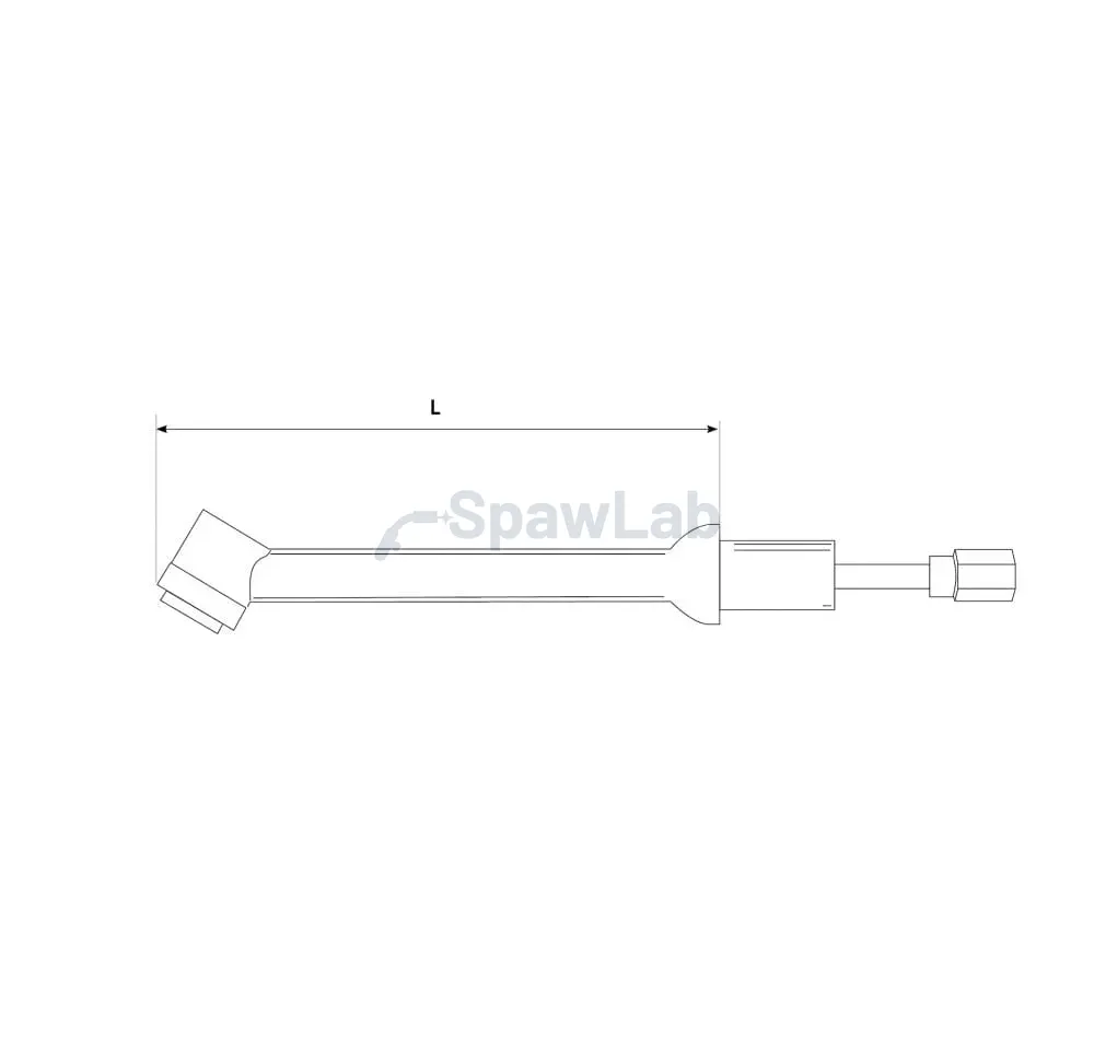 Spartus Brennerkörper SP17SF, kurz, flexibel, L=62mm (gasgekühlt), Bild 3
