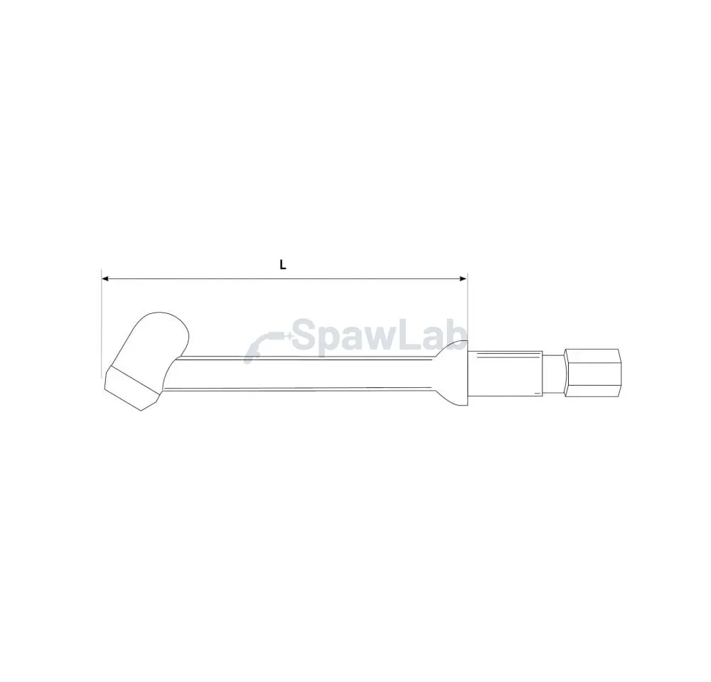 Spartus SP26SF torch body, short, flexible, L=71mm (gas-cooled), photo 3