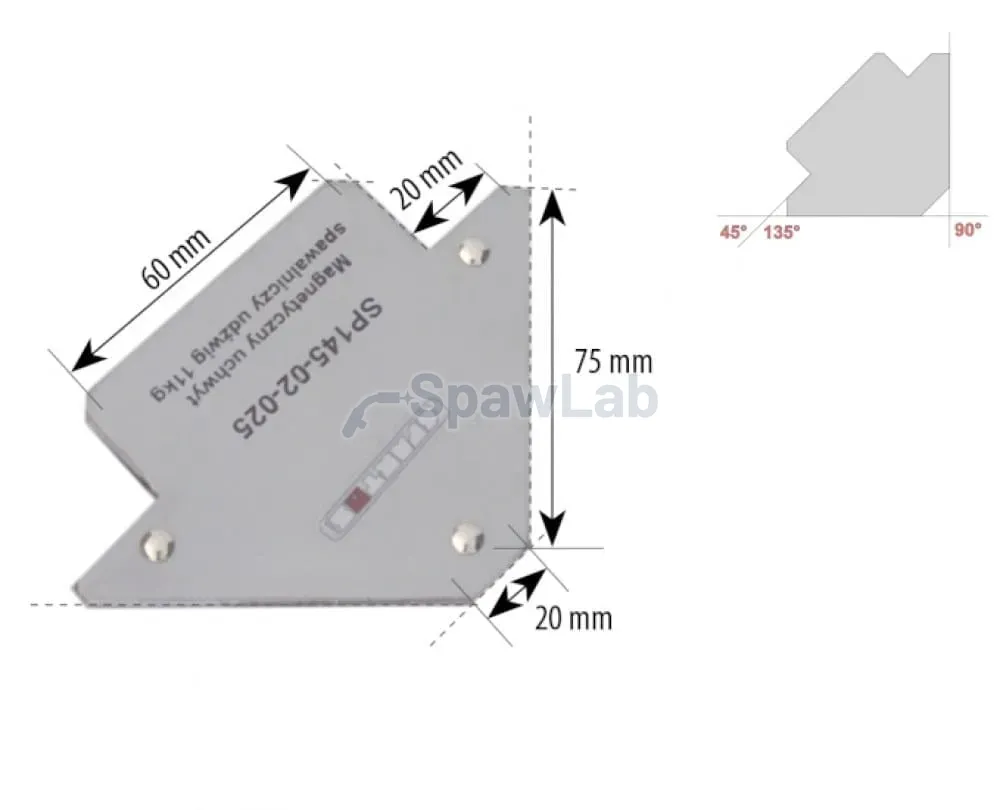 Spartus arrow-type magnetic welding holder, holding capacity: 11kg