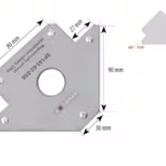 Spartus arrow-type magnetic welding holder, holding capacity: 22kg